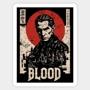 Vampire Hunter Gothic Horror Retro Japan Poster Sticker